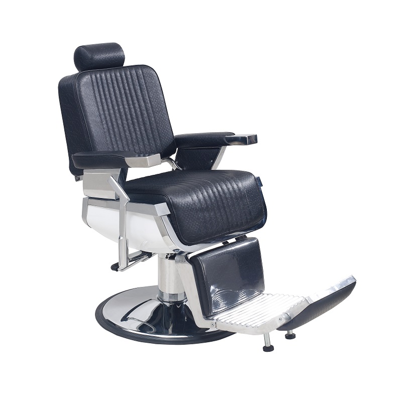 8612 Classic Hydraulic Barber Chair with Footrest and Reclining Back