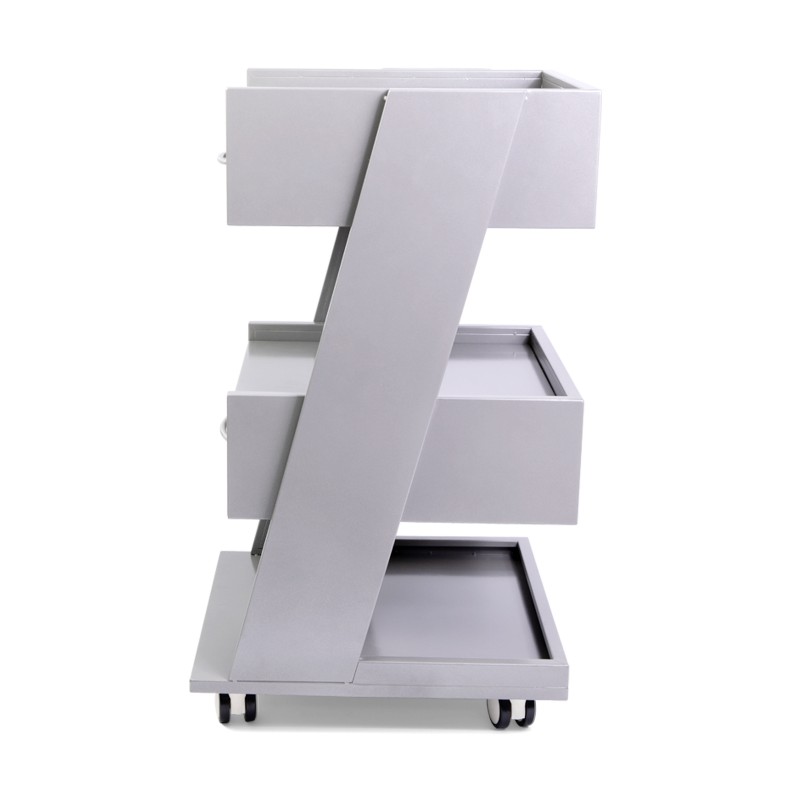 MQ-Y022 Stainless Steel Salon Equipment Cart &ndash; Side View