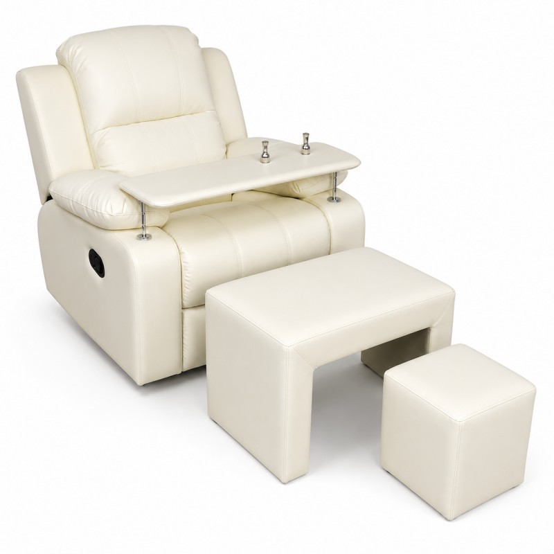 Dongpin DP-0706 Reclining Manicure Sofa Chair Set with Rotating Nail Tray and Stools