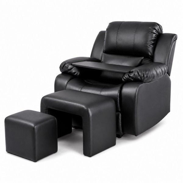 0613 Black Manual Recliner Manicure Chair