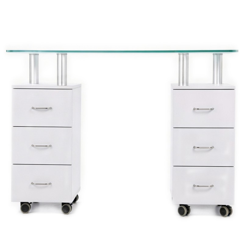 Dongpin 3424C Glass Top Manicure Table