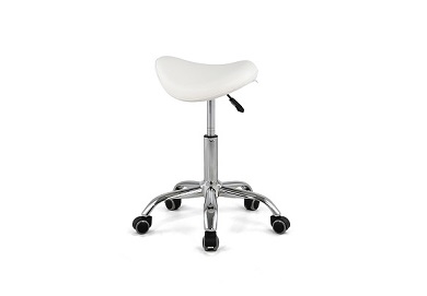 9909-Donpin White Salon Saddle Stool-2