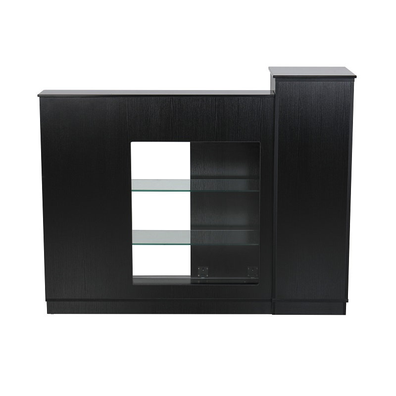 dp-3303-salon-reception-counter-black-front-view