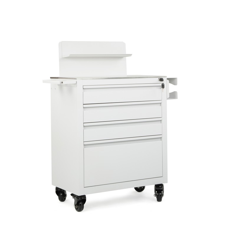 Dongpin DP-4703B salon work station with drawers open front view
