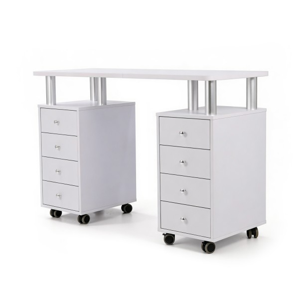 DP-3425C manicure table with storage drawers angle view