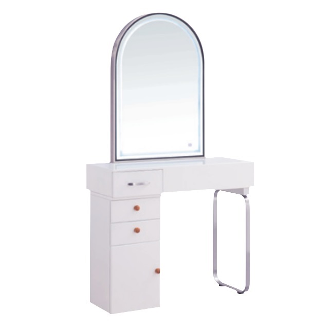 MH-H714 Single-Sided Salon Mirror Table with Storage