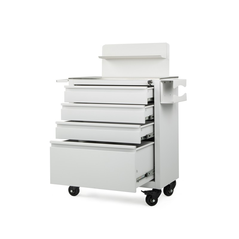 Dongpin DP-4703B salon work station with drawers open side view