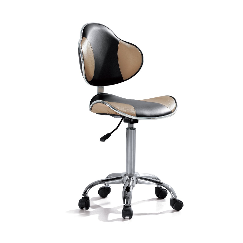 Hydraulic Adjustable Rolling Saddle Stool with Swivel Wheels dp9933-1