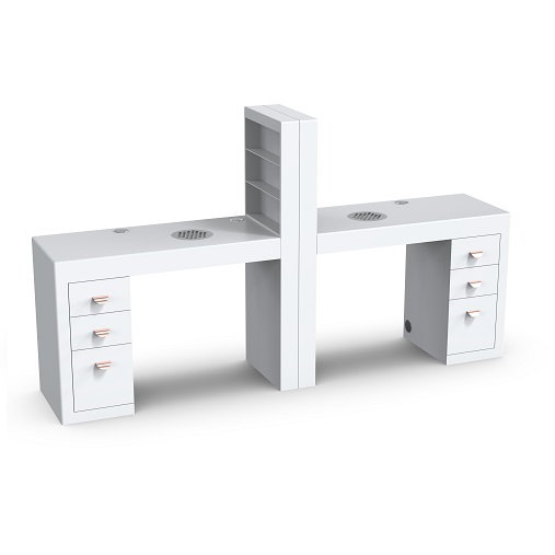 3107 Manicure table with shelves