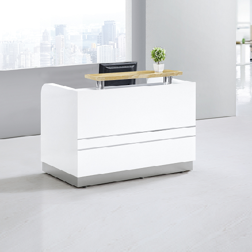 6214 White salon reception desk