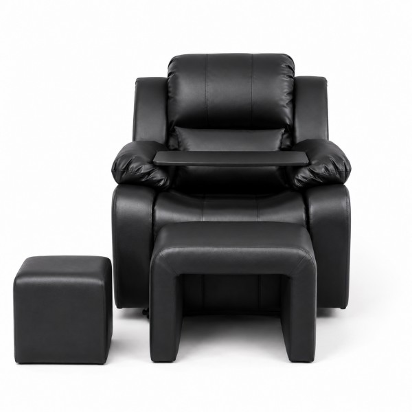 dongpin-black-manicure-chair-with-tray-and-ottoman