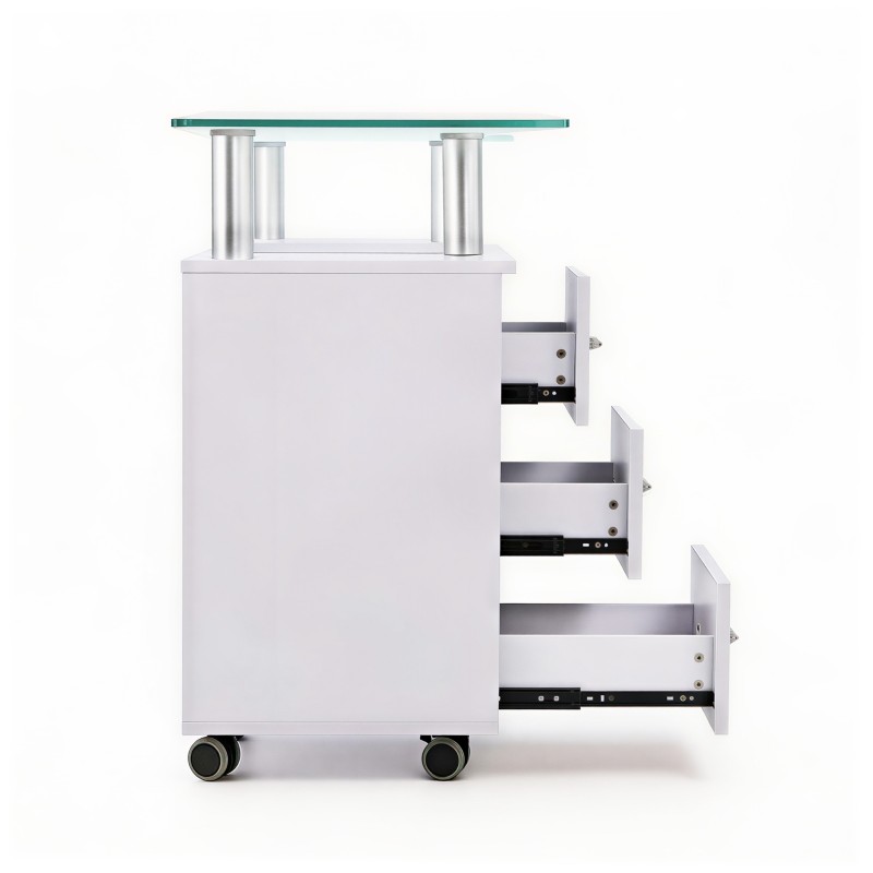Dongpin DP-3424C manicure table with single side drawers open