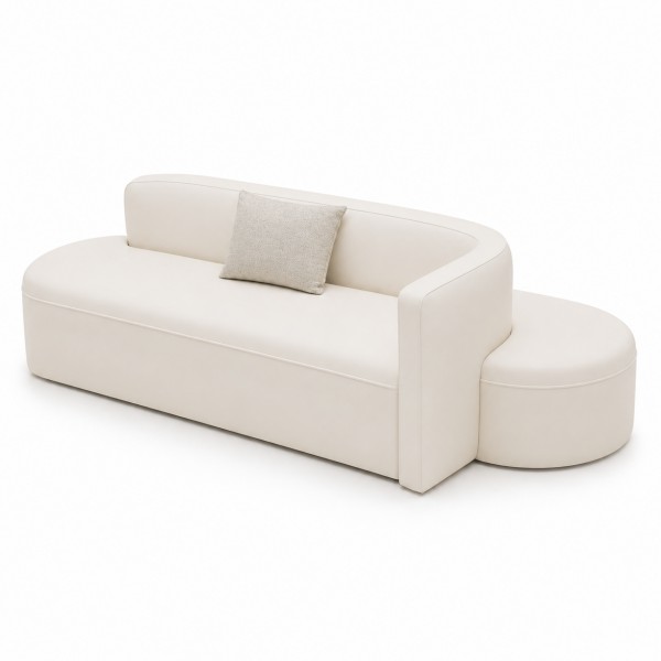 dongpin-bj-3212-white-salon-waiting-sofa-front-angle