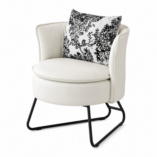 Dongpin_NT430_white_cat_scratch_leather_salon_lounge_chair