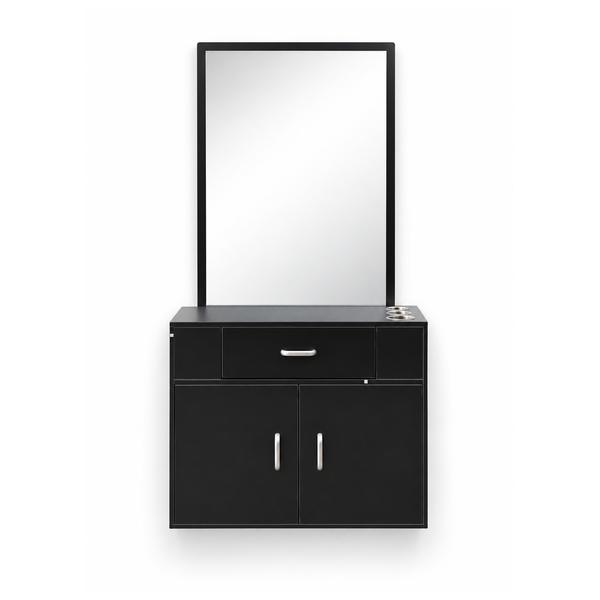 WG-MFJT001 Wall-Mounted Salon Styling Station with Mirror