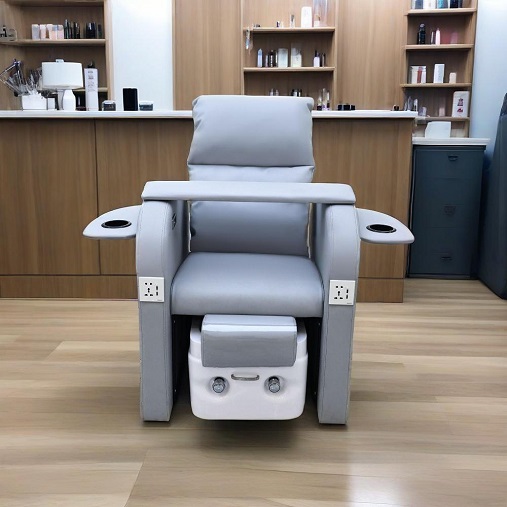 front-view-electric-pedicure-chair-double-trays