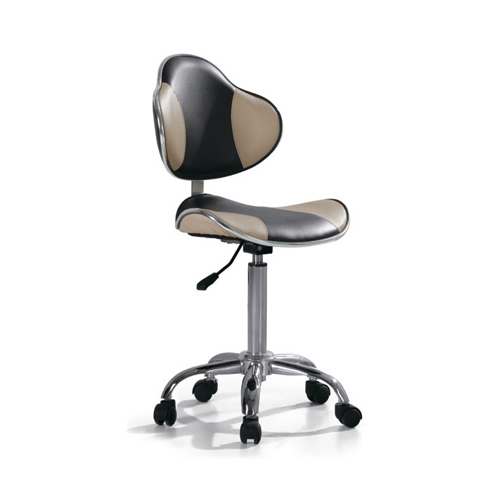 Hydraulic Adjustable Rolling Saddle Stool with Swivel Wheels dp9933-2