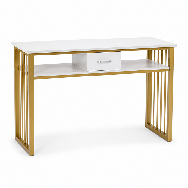 BY-157 Two-Person Manicure Table with Center Drawer