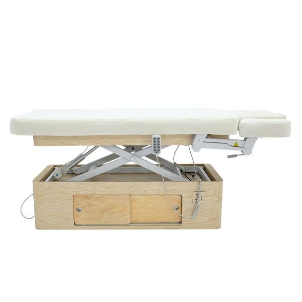 Dongpin DP-G042MF Electric Spa Bed Hydraulic Base System - Wooden Storage Base with Electric Lift Function