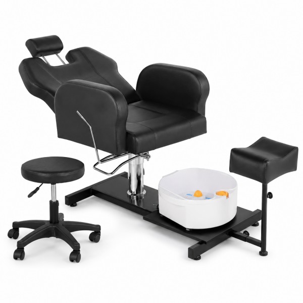 Dongpin DP-0707 Side View Pedicure Chair Set with Foot Bath Basin and Adjustable Footrest