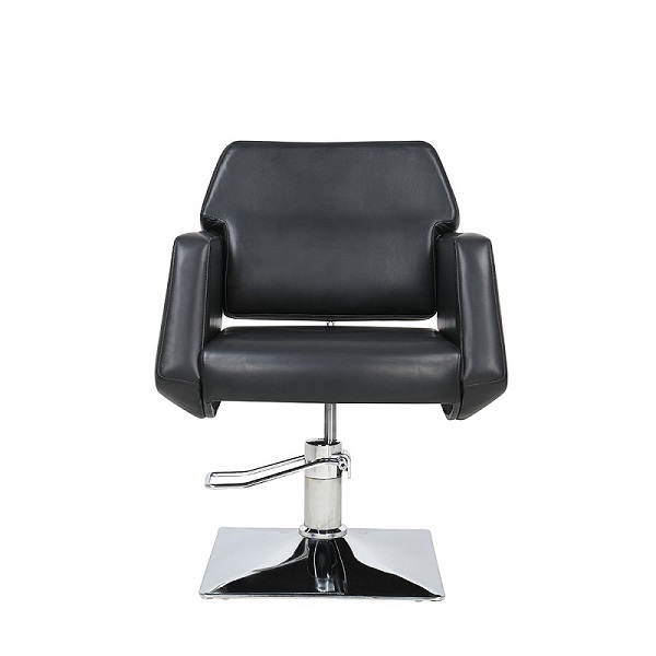 1088 Black Hydraulic Salon Styling Chair with Square Base