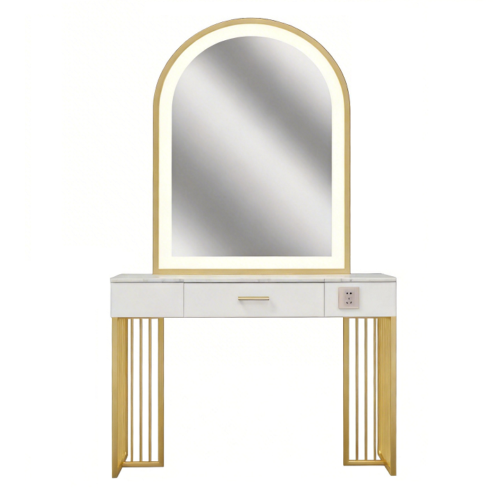 marble-makeup-vanity-with-arched-led-mirror-white