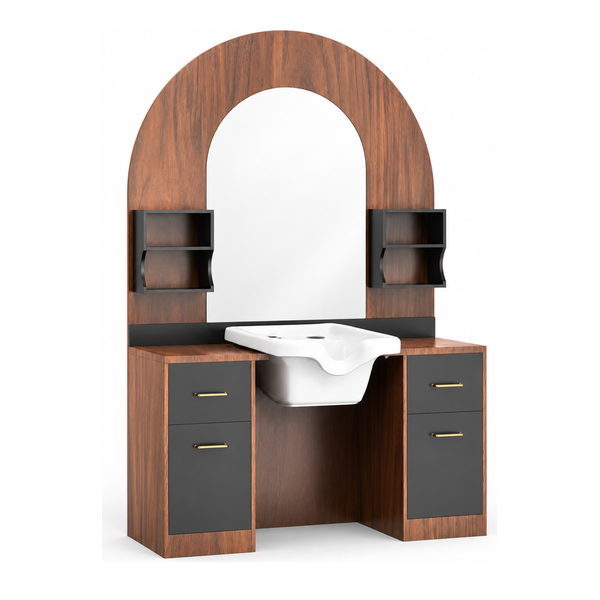 WG-MFJT011 Single-Sided Salon Wet Station with Ceramic Basin