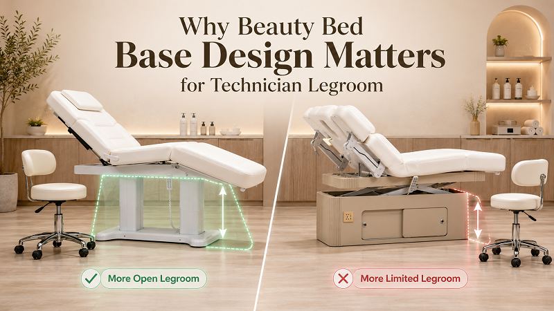 Why Beauty Bed Base Design Matters for Technician Legroom