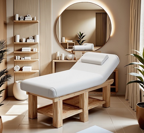 LK004-Dongpin-adjustable-wooden-spa-bed
