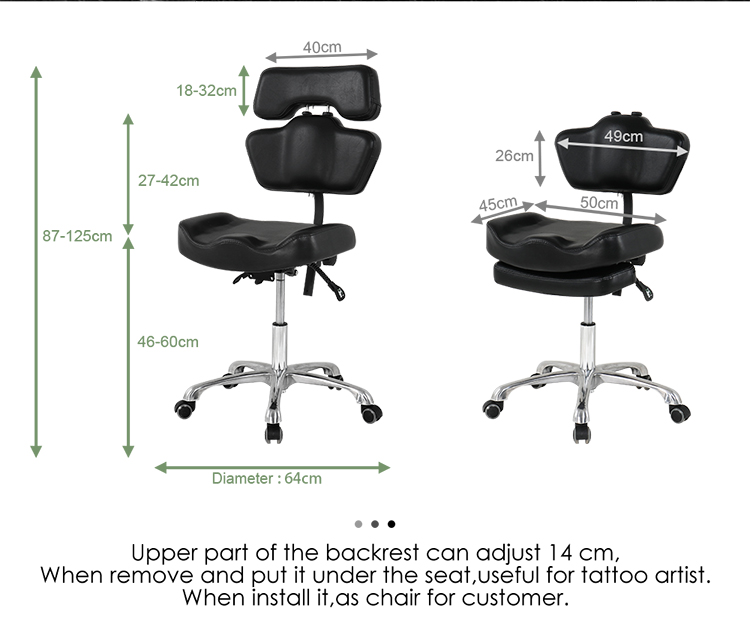 Dongpin DP9977 ergonomic beauty chair with adjustable backrest and seat tilt