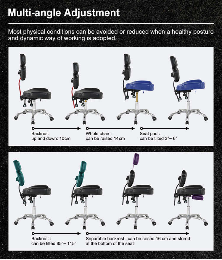 Adjustable salon chair with removable headrest and aluminum base – DP9977