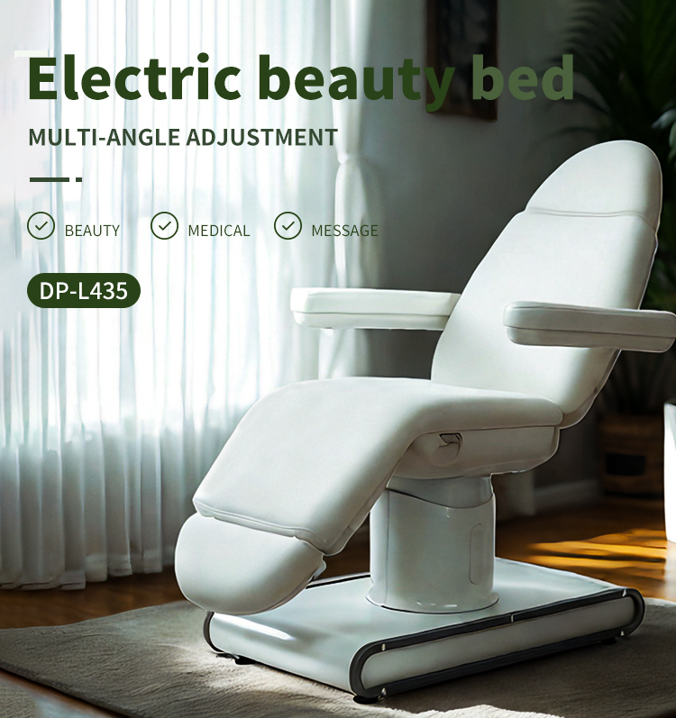 Electric beauty bed DP-L435 with multi-angle adjustment for facial, medical, and massage use