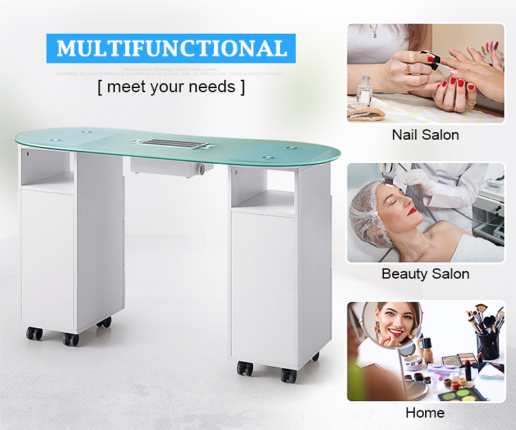 DP-3468 manicure table used in nail salon, beauty salon, and home nail setup