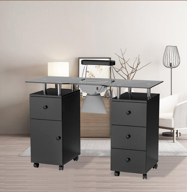 Dongpin MT-152 nail workstation with dust collector in salon setting