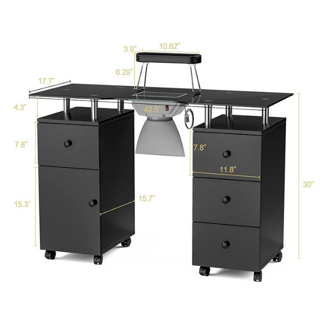 Dongpin MT-152 nail workstation dimensions and size details