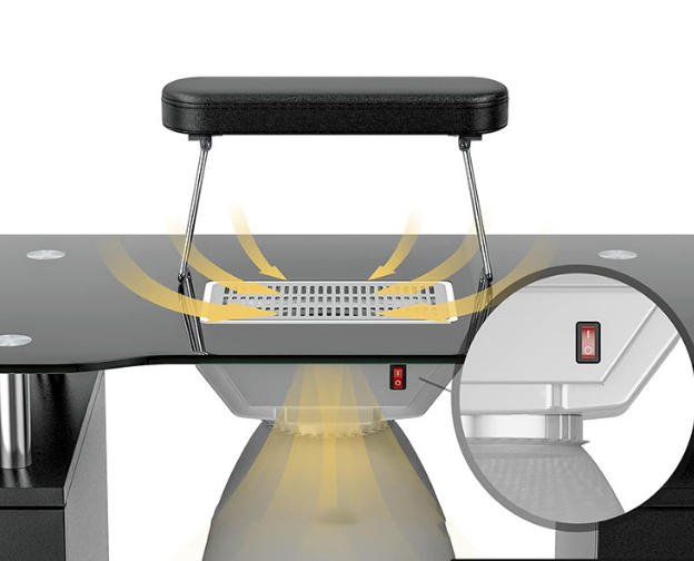 Dongpin MT-152 built-in dust collector detail for nail workstation