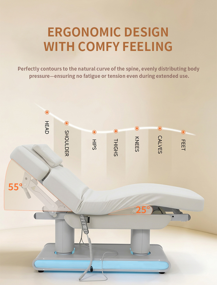 Dongpin DP-Z242F ergonomic spa treatment table adjustable backrest and leg support design.jpg