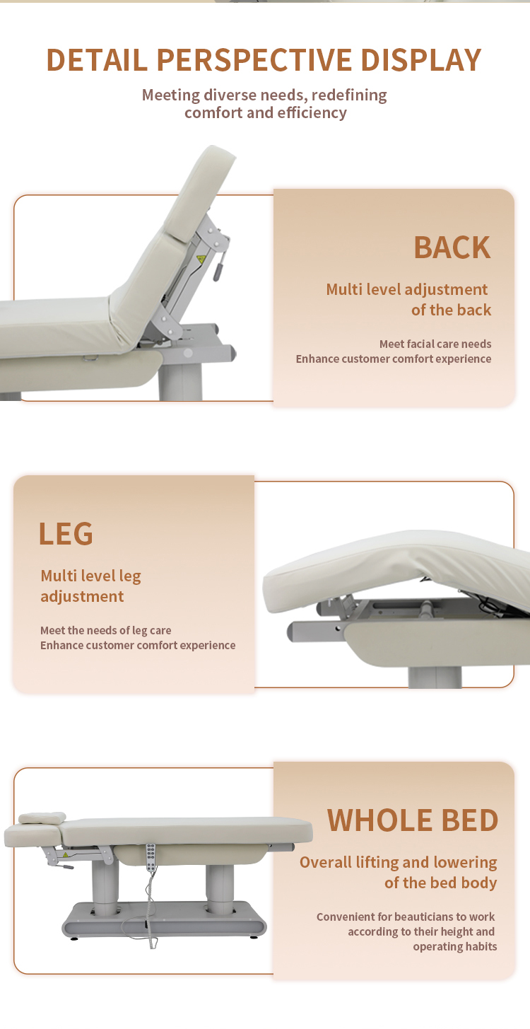 Dongpin DP-Z242F medical spa treatment table backrest legrest and whole bed adjustment details.jpg