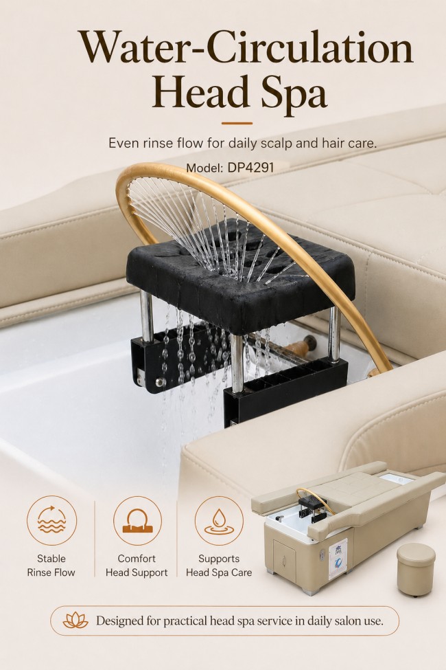 Dongpin DP4291 acrylic dual basin head spa bed for wholesale salon supply