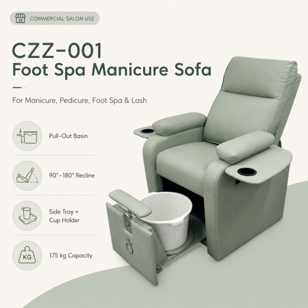 Dongpin CZZ-001 foot spa manicure sofa for manicure, pedicure, lash and commercial salon use
